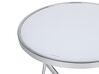 Side Table White with Silver MERIDIAN II_758987