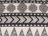 Set of 2 Cotton Cushions Geometric Pattern 45 x 45 cm Beige and Black HENTEPE_801756