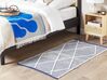 Cotton Area Rug 80 x 150 cm White and Blue SYNOPA_842825