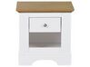 Bedside Table White with Light Wood WINGLAY_756324