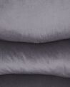 Sessel Samtstoff grau verstellbar mit Fußstütze ESLOV_779794