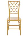 Set of 2 Dining Chairs Gold CLARION_863751