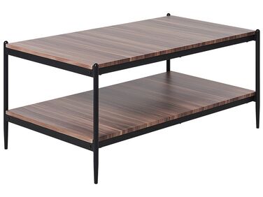 Tavolino legno scuro e nero 100 x 52 cm AVOCA