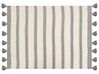 Plaid en coton 130 x 170 cm beige et gris CAYIR_864072