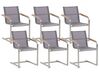 Lot de 6 fauteuils bas de jardin gris COSOLETO_776950