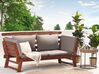 Eucalyptus Wood Garden Bench 210 cm with Grey Cushion PORTICI_797785