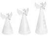 Set di 3 statuette decorative con LED vetro bianco KITTILA_787452
