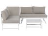 Lounge Set Aluminium weiß 5-Sitzer modular Auflagen taupe COCCORINO_776752