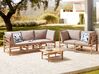 5 Seater Bamboo Garden Sofa Set with Coffee Table Taupe CERRETO_908818