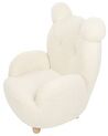 Cadeira para crianças forma de urso branco-creme MELBU_886813