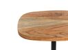 Beistelltisch Metall heller Holzfarbton / schwarz rund ⌀ 30 cm OASIS_912800