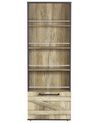 4 Tier Bookcase Light Wood with Black SALTER_778371
