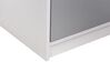 2dveřová úložná skříňka 80 cm šedá/bílá ZEHNA_885456