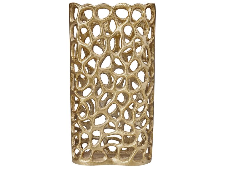 Dekorativ vase guld metal 33 cm SANCHI_823014