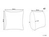 Set of 2 Microfibre Bed Low Profile Pillows 80 x 80 cm PELISTER_804487