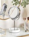 Lighted Makeup Mirror ø 26 cm Silver and White SAVOIE_847898
