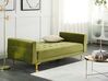 3 Seater Velvet Sofa Bed Green ABERDEEN_882196