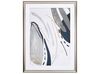 Abstract Framed Wall Art 60 x 80 cm Grey HIDMO_784364