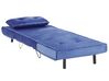 Sofá cama de terciopelo azul marino/dorado VESTFOLD_808639