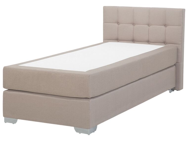 Kontinentálna čalúnená posteľ 90 x 200 cm béžová ADMIRAL_734726