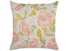 Cushion Floral Pattern 45 x 45 cm Pink and Blue ZAHRIYE_902139