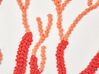 Coussin en coton à motif de corail blanc 45 x 45 cm CORAL_893043