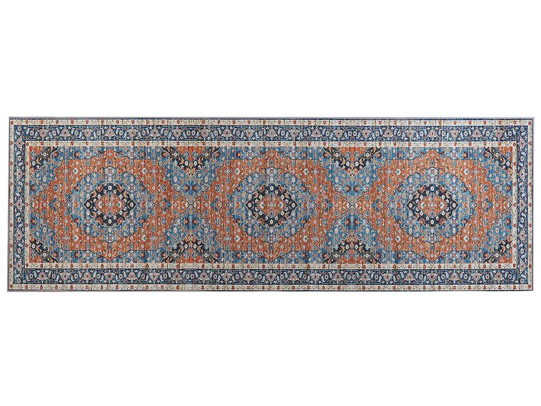 Koberec 80 x 240 cm modrá/oranžová MIDALAM_831393