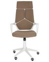 Krzesło biurowe regulowane brązowo-białe DELIGHT_903327