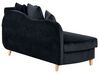 Chaise longue de terciopelo negro derecho con almacenaje MERI II _914248