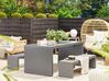 Conjunto de jardín de cemento reforzado mesa y 2 bancos en forma de U gris TARANTO_804298