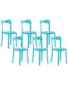 Zestaw 6 krzeseł do jadalni niebieski CAMOGLI_809298