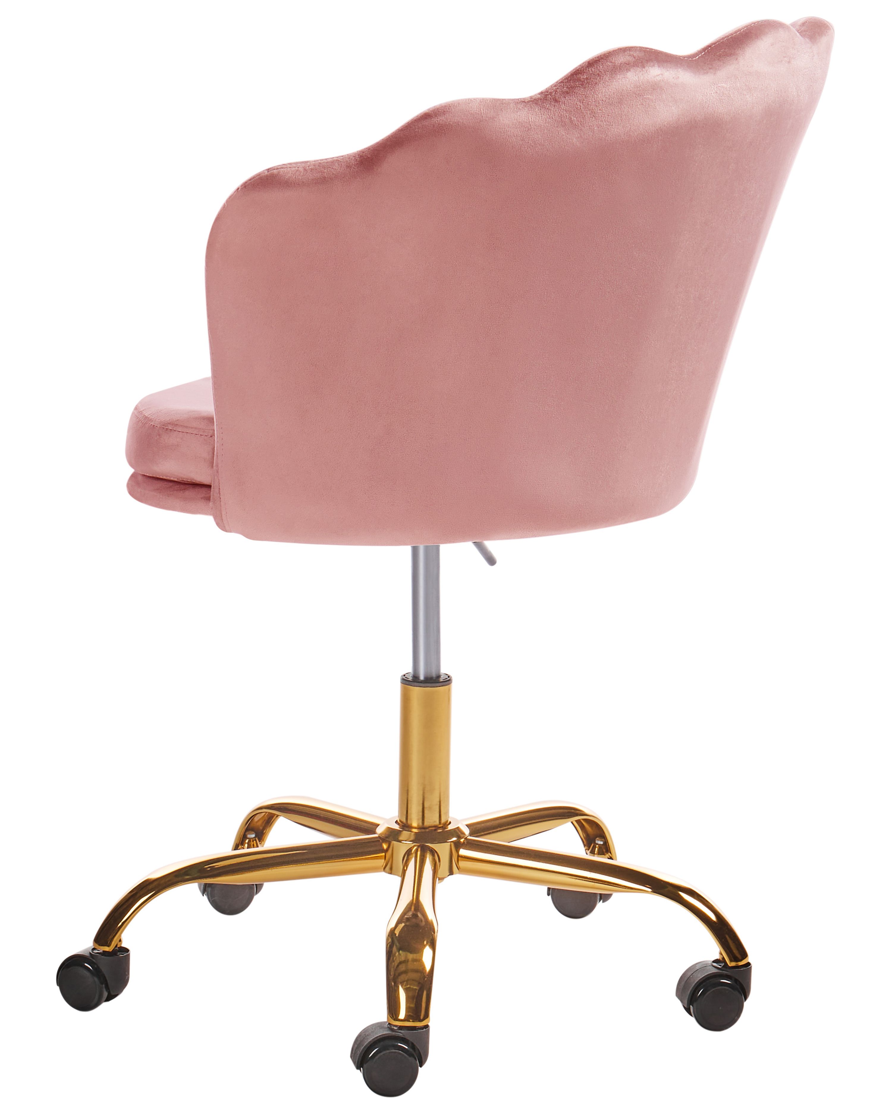 Velvet Desk Chair Pink MONTICELLO II Beliani.co.uk