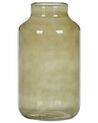 Glass Decorative Vase 30 cm Olive Green DHOKLA_823674