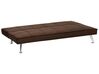 Fabric Sofa Bed Brown HASLE_589660