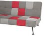Sofa rozkładana welurowa wielokolorowa patchwork OLSKER_672361
