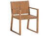 Ensemble de jardin en bois avec 6 chaises et table à roulette SASSARI_691885