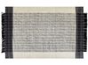 Tappeto lana bianco sporco e nero 140 x 200 cm KETENLI_850115