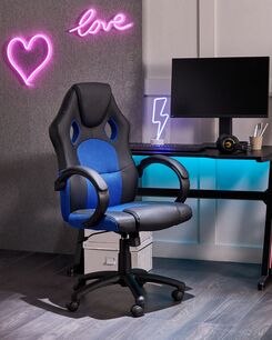 Työtuoli keinonahkainen tummansininen FIGHTER Työtuoli keinonahkainen tummansininen FIGHTER