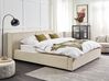 Corduroy EU King Size Bed Beige LINARDS_876119