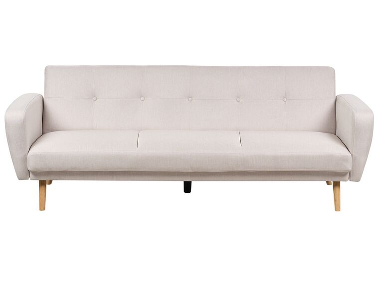 3 Seater Fabric Sofa Bed Beige FLORLI_905832