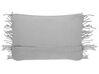 Set of 2 Cotton Macramé Cushions with Tassels 30 x 45 cm Grey KIRIKKALE_769029
