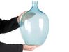 Dekoratívna sklenená váza 39 cm svetlomodrá ROTI_867333