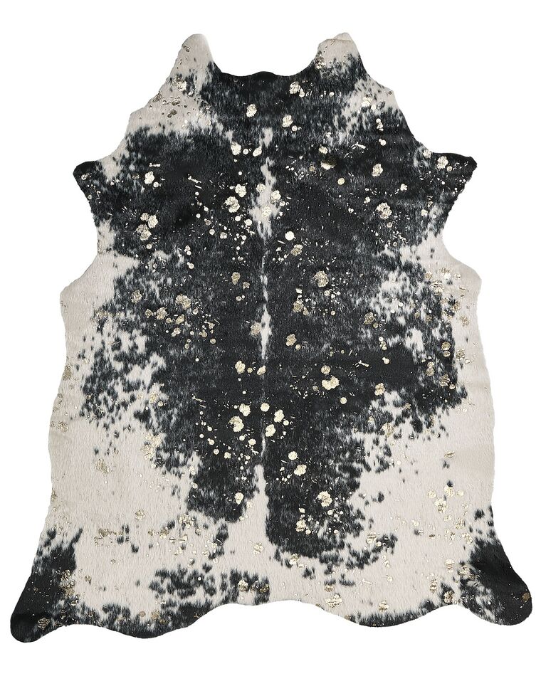 Tappeto ecopelle mucca nero macchie bianche 130 x 170 cm BOGONG_820311