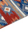 Kelim Teppich Wolle mehrfarbig 80 x 150 cm geometrisches Muster Kurzflor NORAKERT_859193