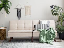 3-istuttava vuodesohva kangas beige RONNE