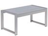 Salon de jardin en aluminium coussin en tissu gris clair table basse incluse SALERNO_679532