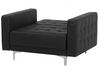Modular Faux Leather Living Room Set Black ABERDEEN_715782