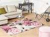 Bavlněný koberec 140 x 200 cm růžový EJAZ_854058