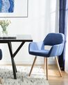 Set of 2 Fabric Dining Chairs Blue CHICAGO_696133