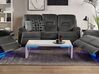 Sofa z elektryczną funkcją relaksu 3-osobowa welurowa LED z ładowarką szara BERGEN_835058